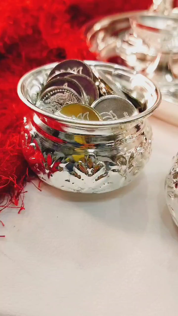 German Silver Complete Laxmi Pooja Set — view 5