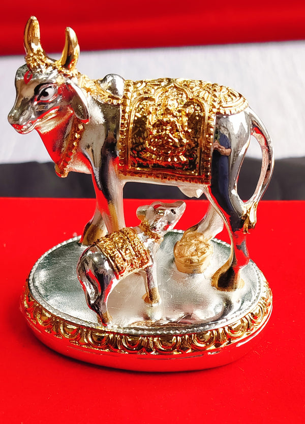 German Silver Kamadhenu Cow — view 2