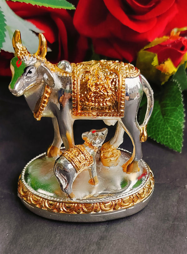 German Silver Kamadhenu Cow — view 3