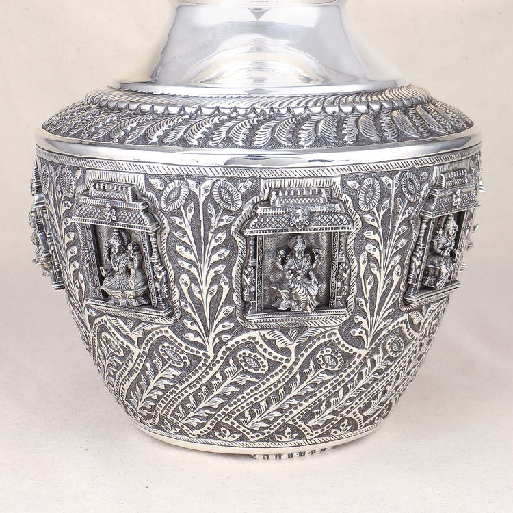 Astalakshmi Antique German Silver Kudam — view 4