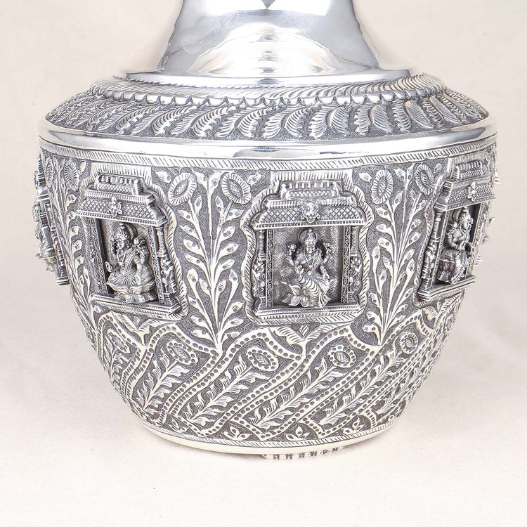 Astalakshmi Antique German Silver Kudam — view 5