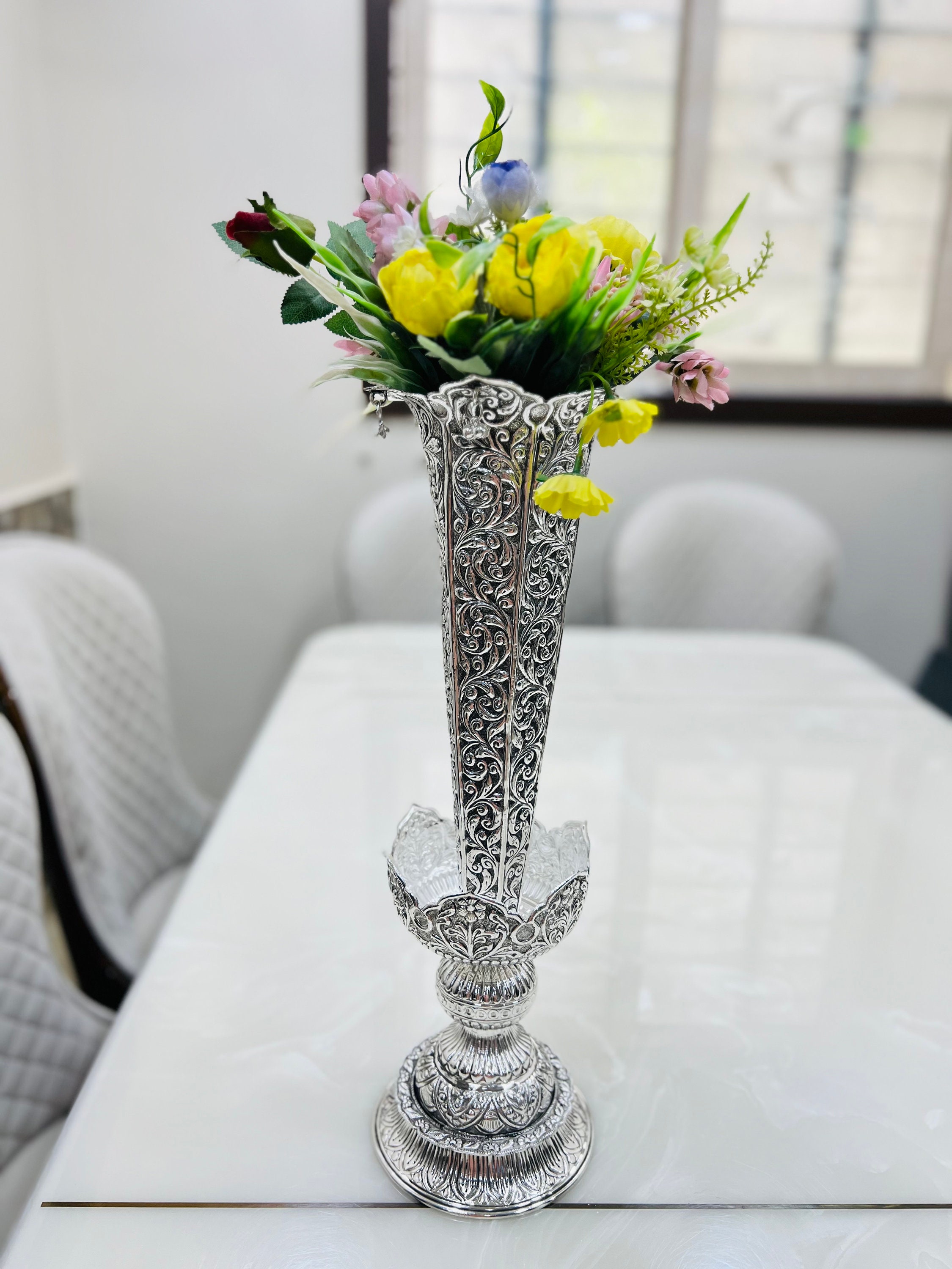 German silver flower vases — view 5