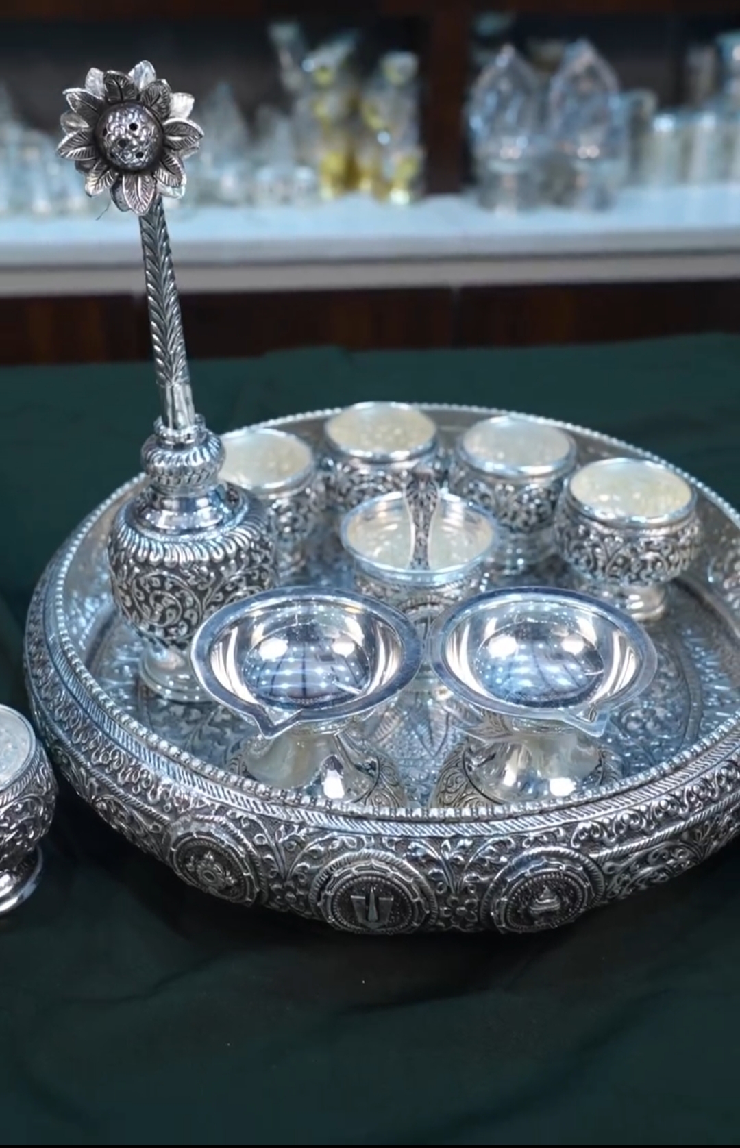 Premium Shanku Chakra Pooja Thali Set — view 2