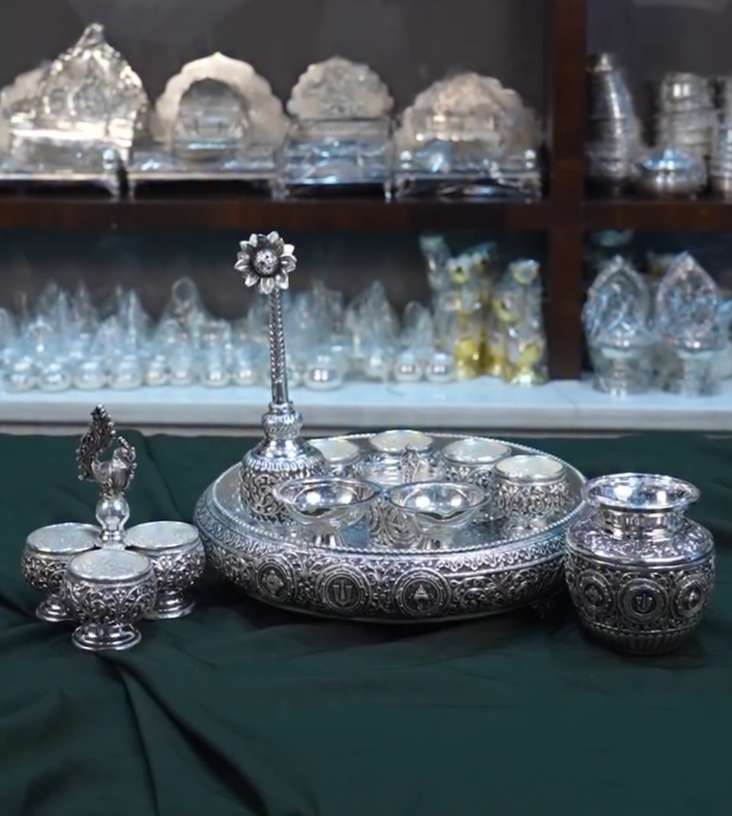 Premium Shanku Chakra Pooja Thali Set
